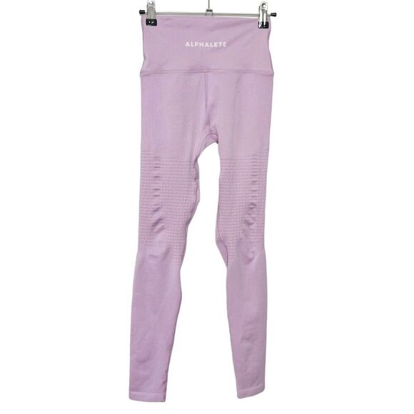 Alphalete Halo Seamless Leggings Bloom Pink Size Small High Rise 25in Stretch - Picture 1 of 11